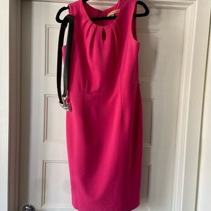 Nipon Boutique pink sheath dress with added belt